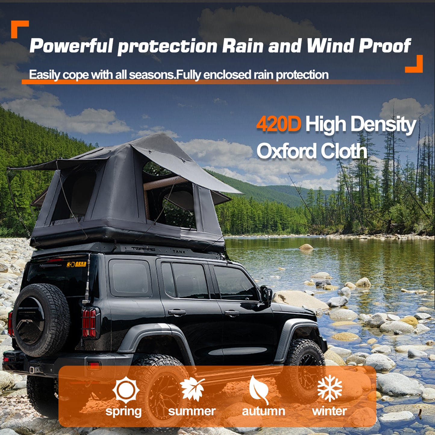 3 in 1 Multifunctional Rooftop Overland Water Camping Inflatable Waterproof Tent With Ladder (SUVS / Jeep / Bronco / Trucks)