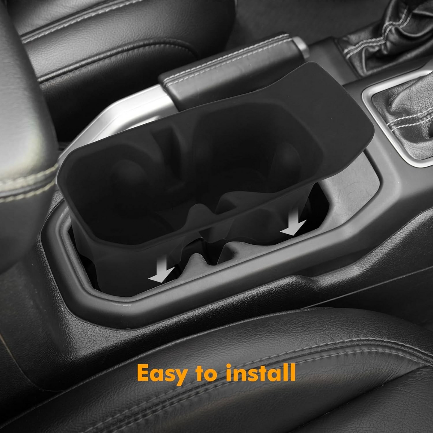 MAIKER Cup Holder Coaster Compatible with 2018-2024 Jeep Wrangler JL JLU 4XE & 2020-2024 Gladiator JT 2/4 Door, Silicone Cup Holder Mat Pad Insert CupHolder Liner