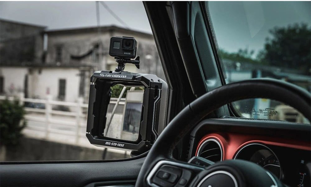 Awaken Series Aluminum Rearview Mirror Rain Shield Frame(07-18 Jeep Wrangler JK)