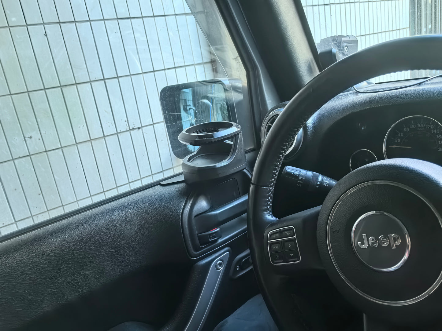 2 Pack Carbon Fiber Pattern Door Cup Holder Right & Left Side (07+ Jeep Wrangler JK)