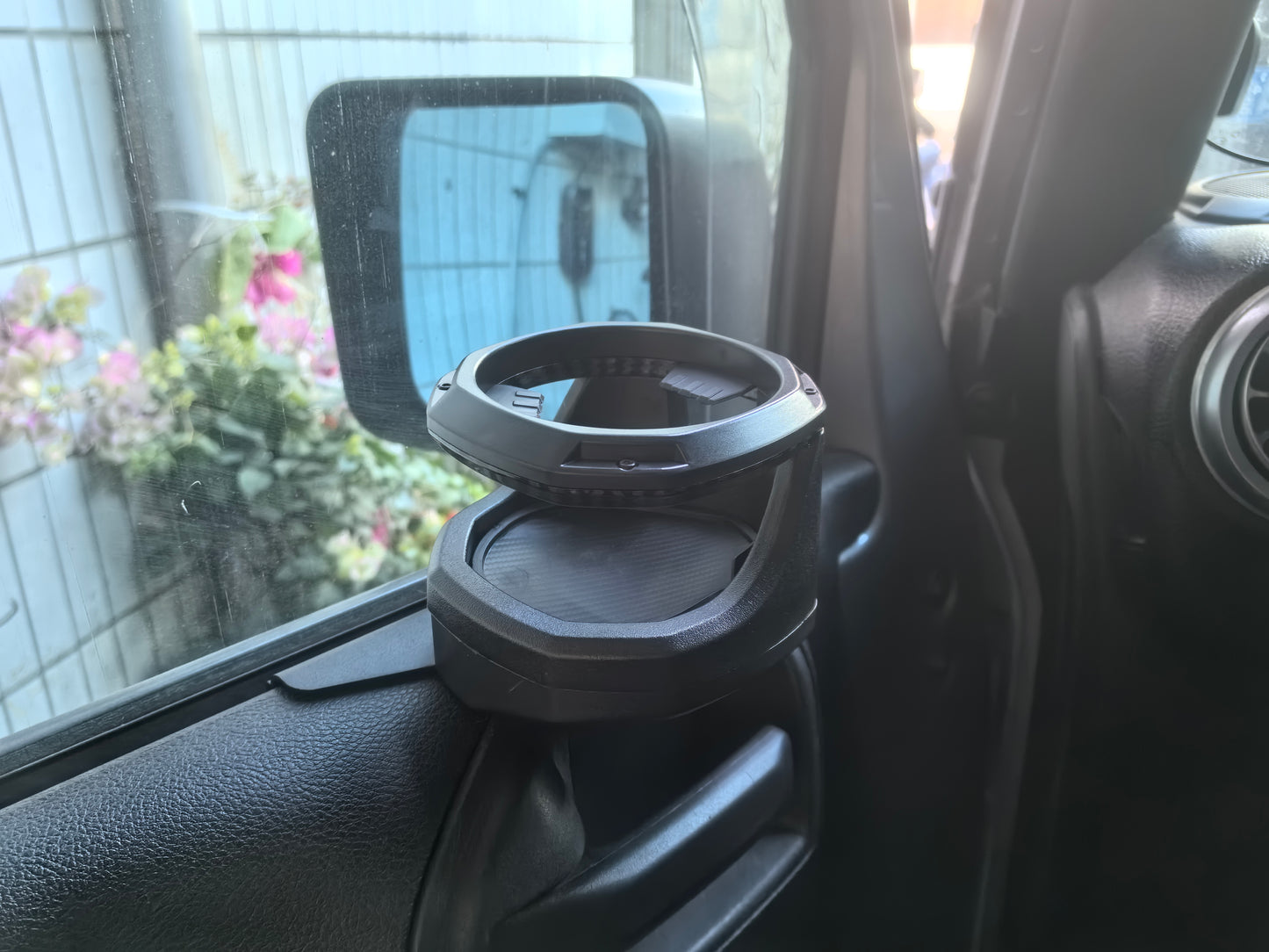 2 Pack Carbon Fiber Pattern Door Cup Holder Right & Left Side (07+ Jeep Wrangler JK)