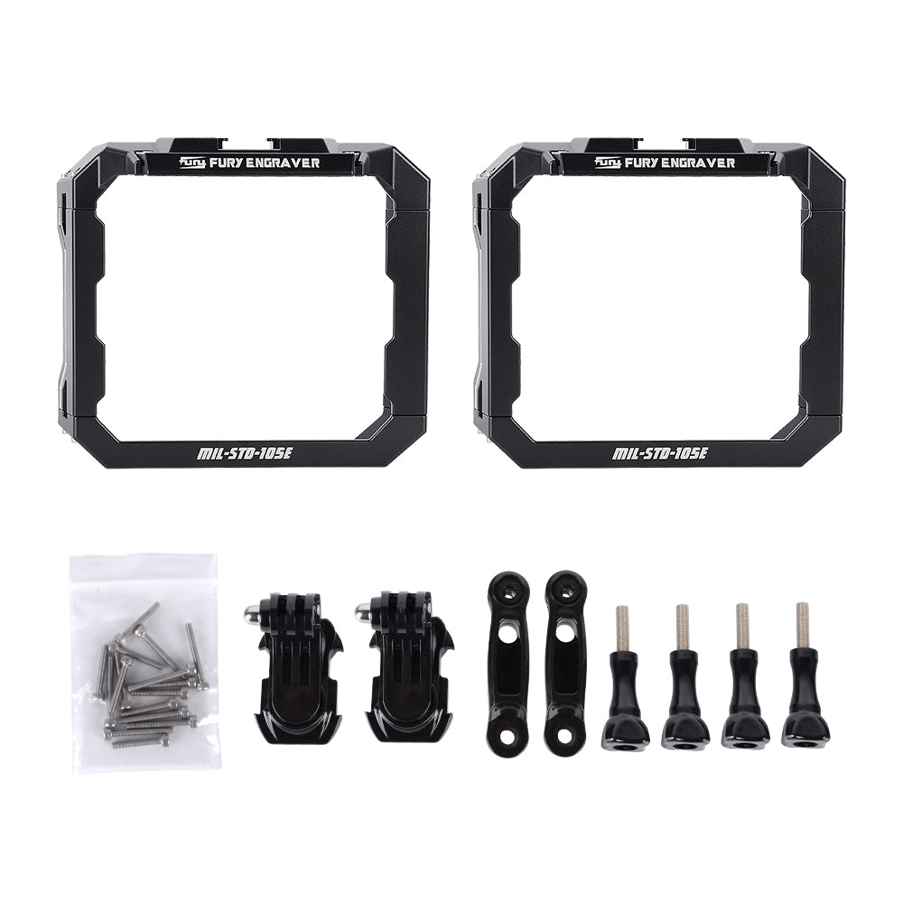 Awaken Series Aluminum Rearview Mirror Rain Shield Frame(07-18 Jeep Wrangler JK)