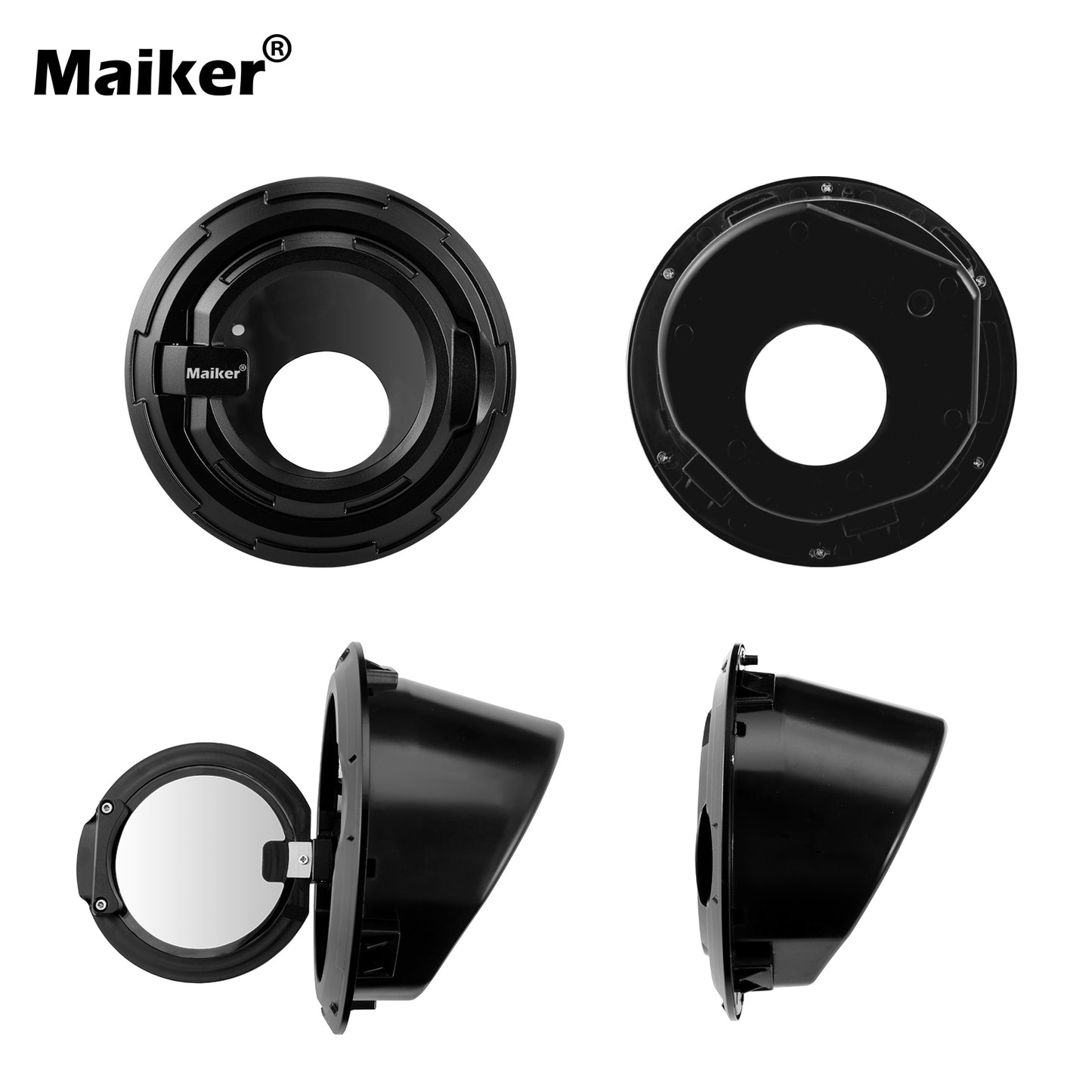 MAIKER Tapa transparente para tanque de gasolina para Jeep Wrangler JL 2018-2023, 2 puertas, 4 puertas, Rubicon Sahara JK 2017-2023, aluminio