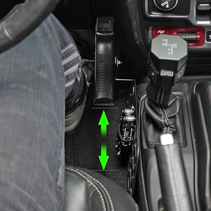 Gun Holder with Molle Panel (18-24 Jeep Wrangler JL) Polymer Fast Holster Center Console Metal Pistol Holster Available for Glock 9mm/SW40/357/G17/G19/P320