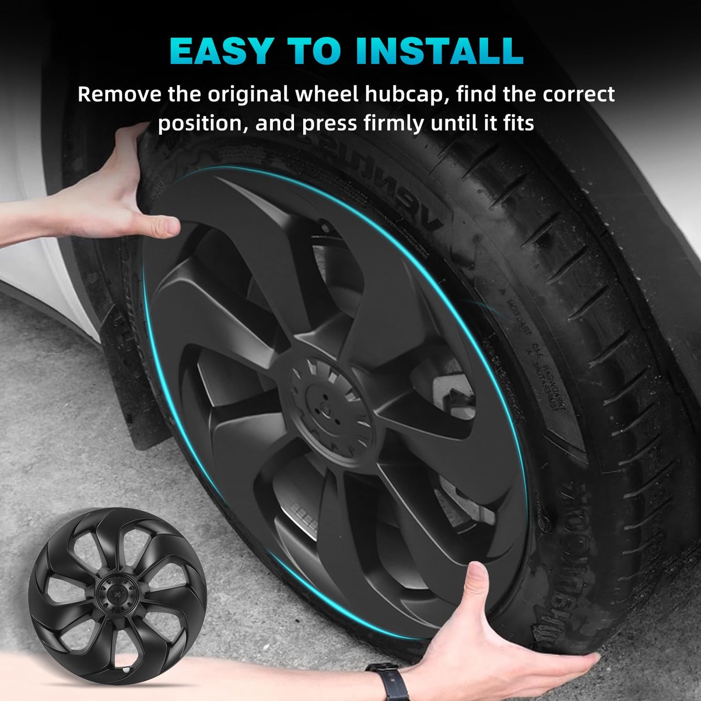 Wheel Covers 19 Inch Wheel Cover HubCaps (21-23 Tesla Model Y )