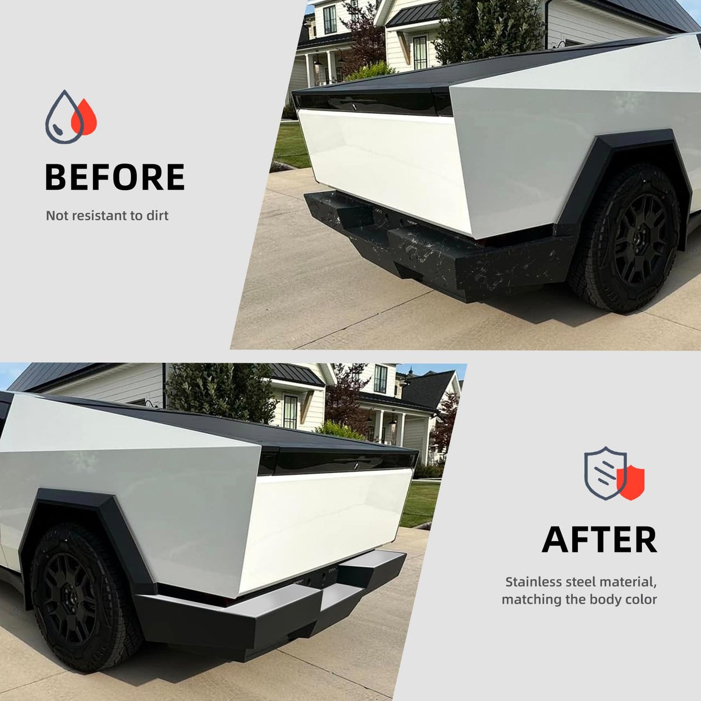 Rear Bumper Tailgate Protector Cover (23-24 Tesla Cybertruck)