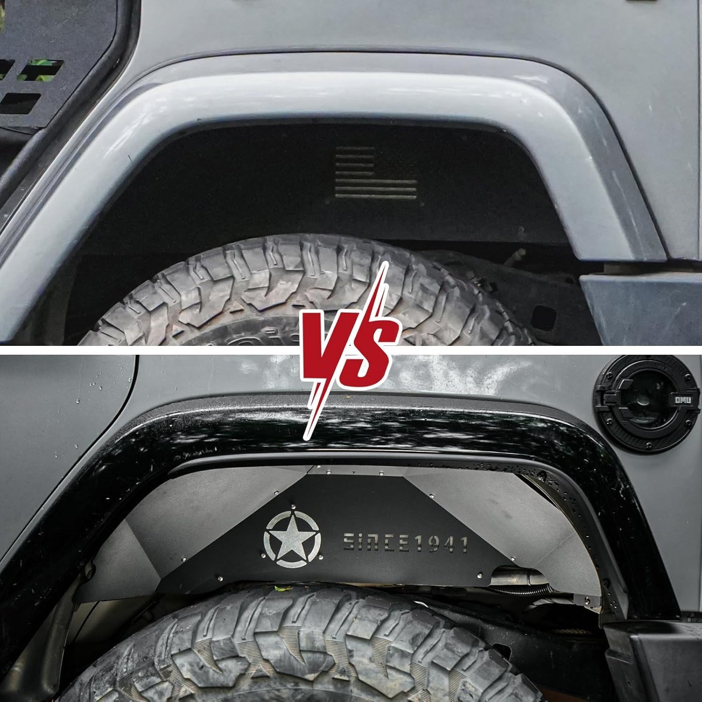 Perfect Fit Durable Protection Front & Rear Inner Fender Liners(07-18 Jeep Wrangler JK & JKU)