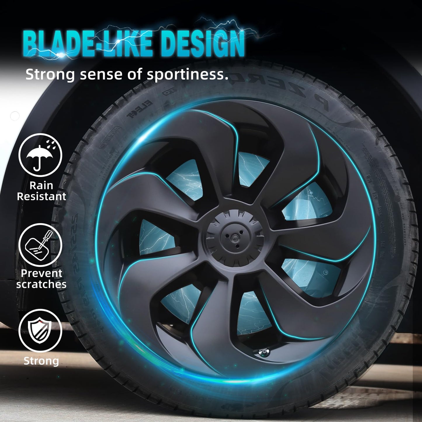 Wheel Covers 19 Inch Wheel Cover HubCaps (21-23 Tesla Model Y )