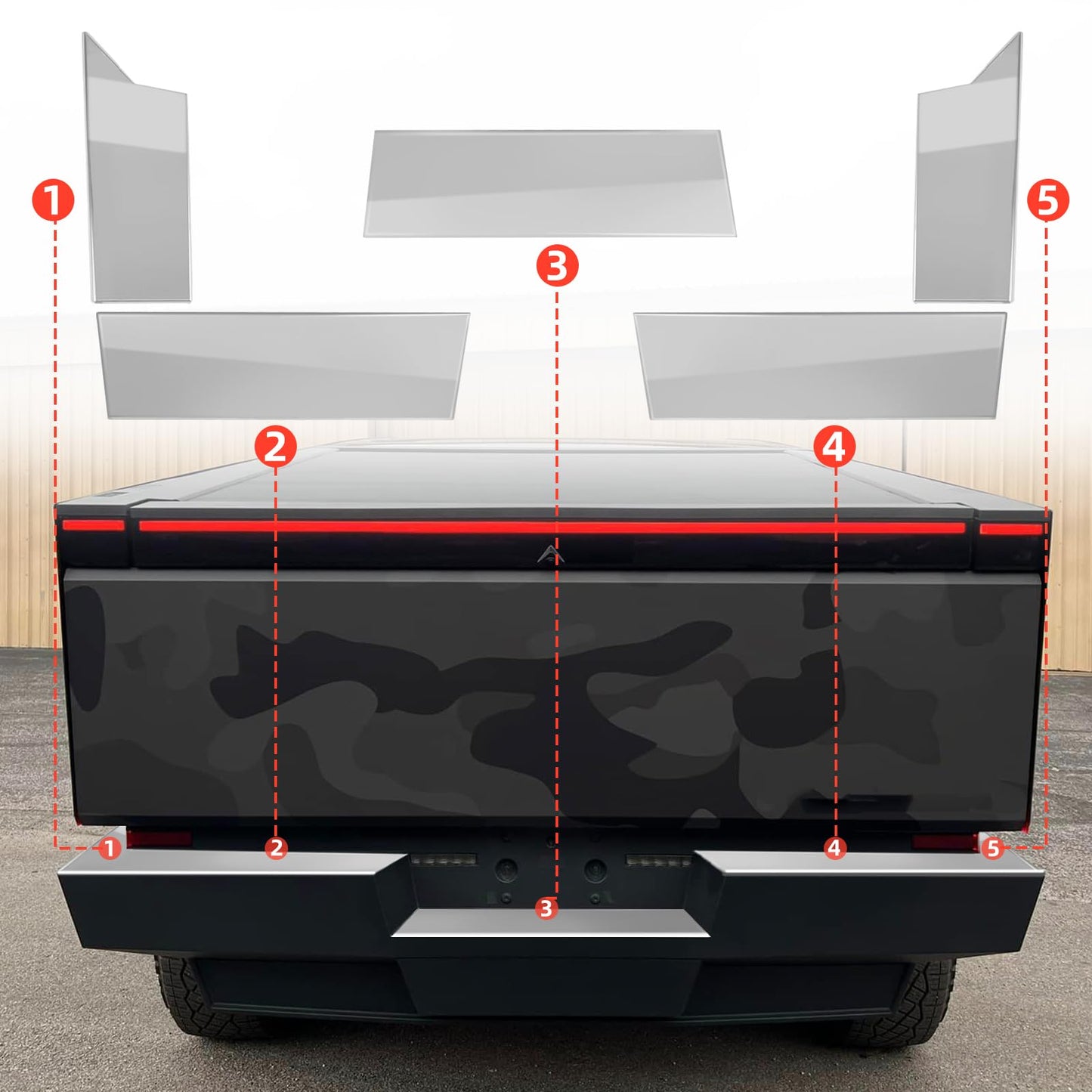 Rear Bumper Tailgate Protector Cover (23-24 Tesla Cybertruck)