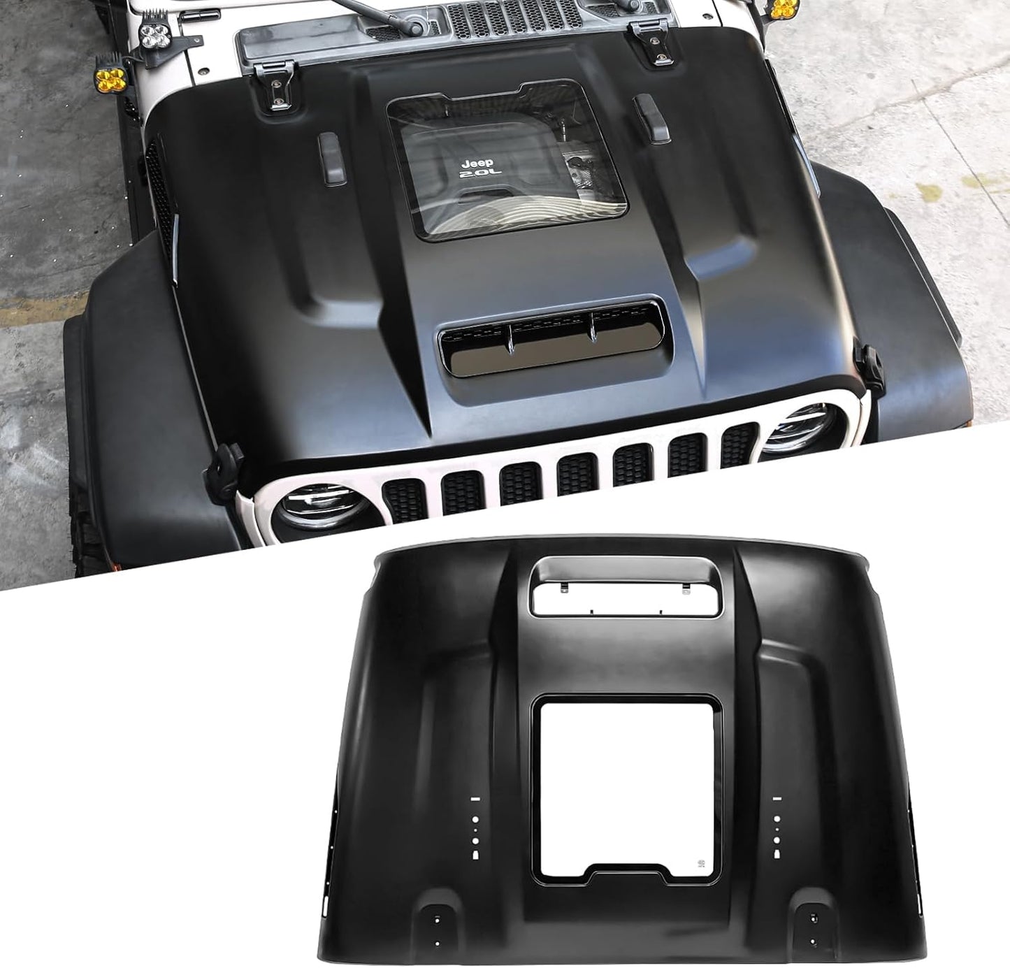 Capó de cápsula espacial El capó de repuesto para Jeep Wrangler JK JL JLU y Gladiator JT 2020-2023