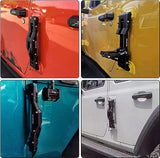 Maiker Door Hinge Step Aluminum Folding Foot Pedal Compatible with Jeep Wrangler 2007-2017 JK JKU, 2018-2023 JL JLU 1PC, Black