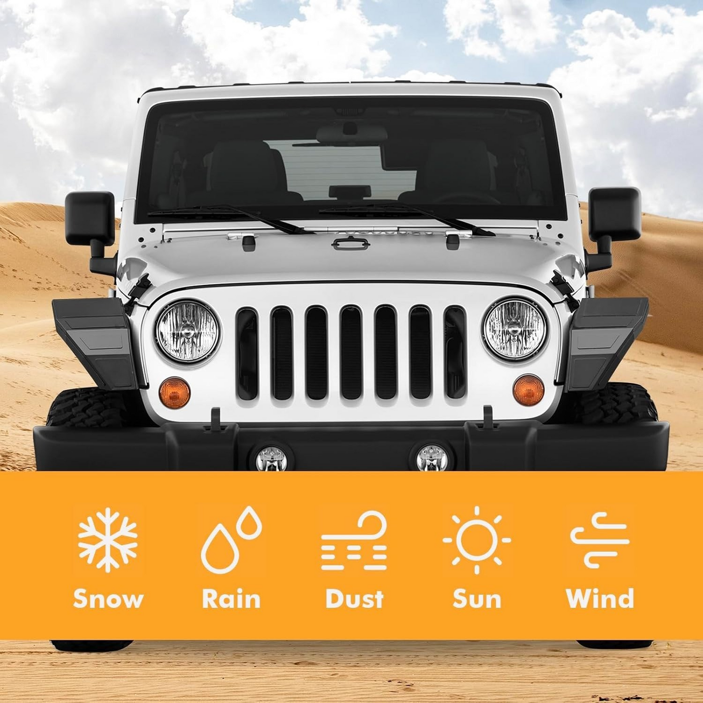 MAIKER Cobra Style Fender Flares Compatible with 2007-2018 Jeep Wrangler JK 2/4 Doors, Off-Road Mud Guards Wheel Flares Liner Set (4PCS Front & Rear Aluminum Fenders)