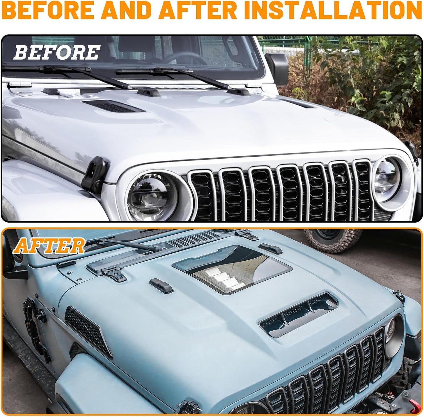 Capó de cápsula espacial El capó de repuesto para Jeep Wrangler JK JL JLU y Gladiator JT 2020-2023