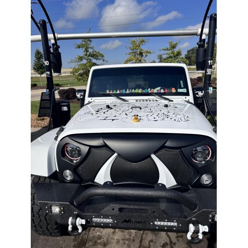 Easter Viper Style Grille(07-17 Jeep Wrangler Rubicon Sahara Sport JK/JKU)