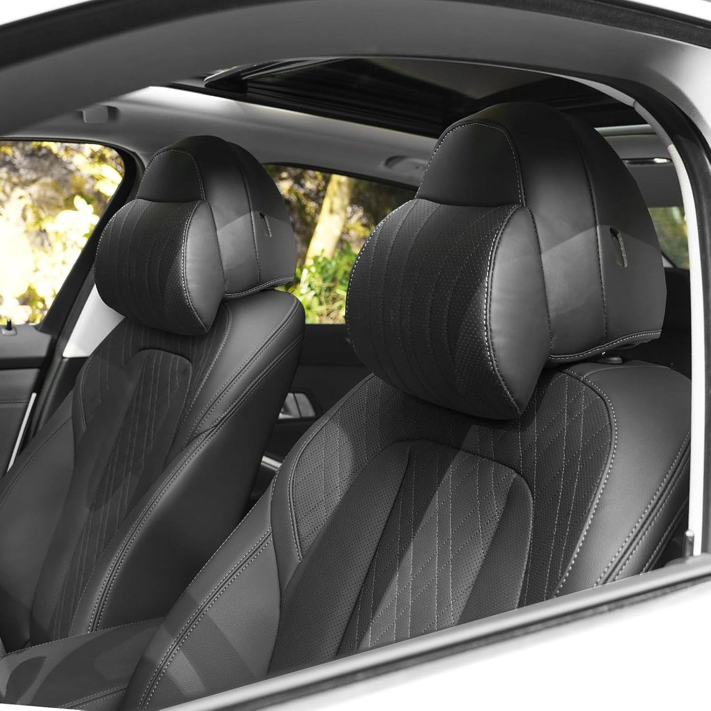 Pack of 1 Car Neck Pillow, Soft Car Headrest Pillow for Driving, Compatible with BMW i3 Edrive 2014-2021 & BMW X3 xDrive 2018-2024, Breathable Neck Pillow, Black