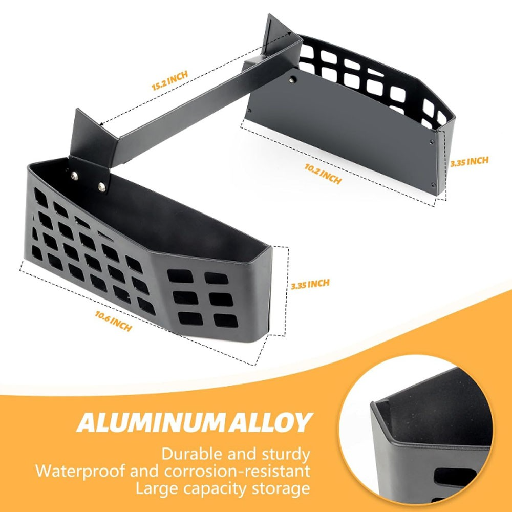 Gear Shift Console Organizer for 2011-2018 Jeep Wrangler JK JKU,Shifter Storage Box Stainless Steel,Center Console Hanging Box,Gear Tray Coin Storage Box(Only Fit Standard Transmission)