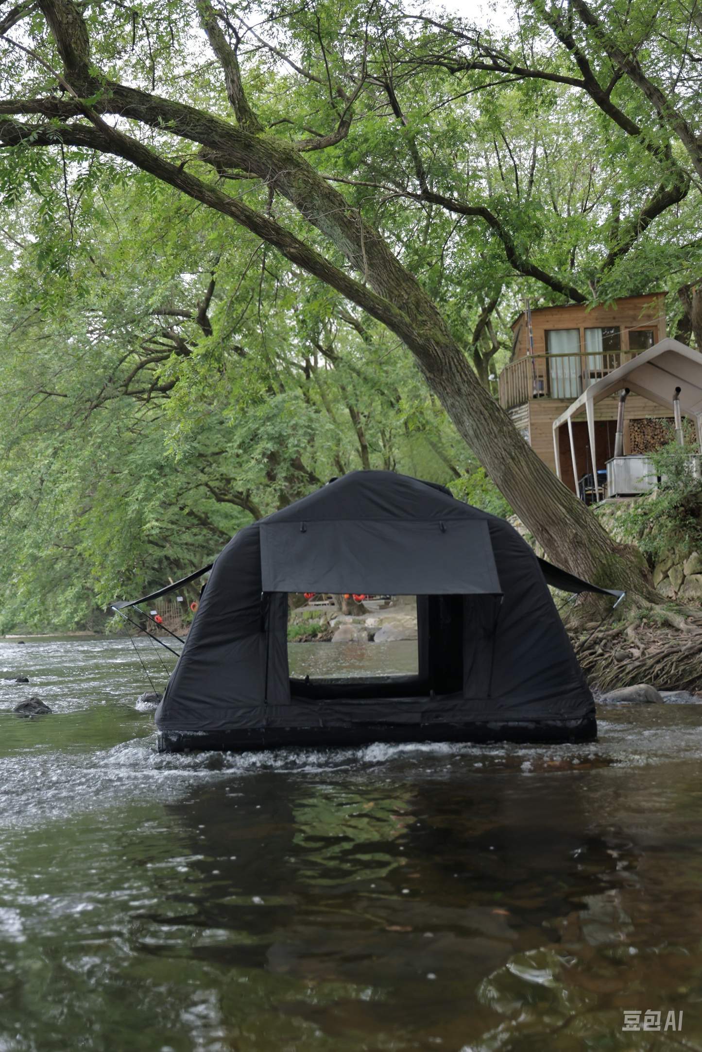 3 in 1 Multifunctional Rooftop Overland Water Camping Inflatable Waterproof Tent With Ladder (SUVS / Jeep / Bronco / Trucks)
