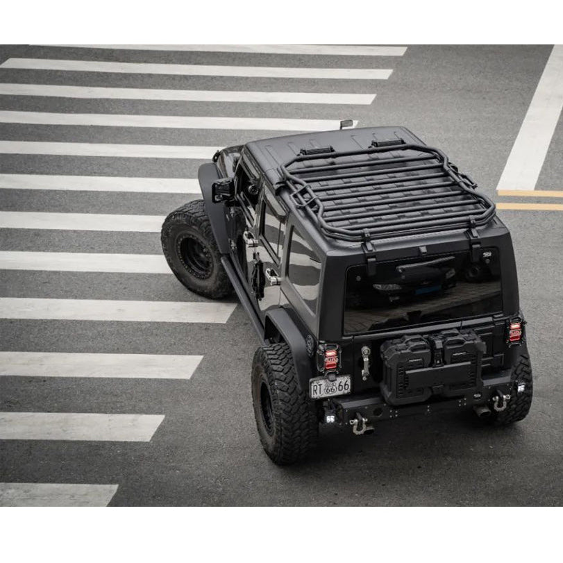 Awaken Series Aluminum Black Roof Rack (18-24 Jeep Wrangler JL)