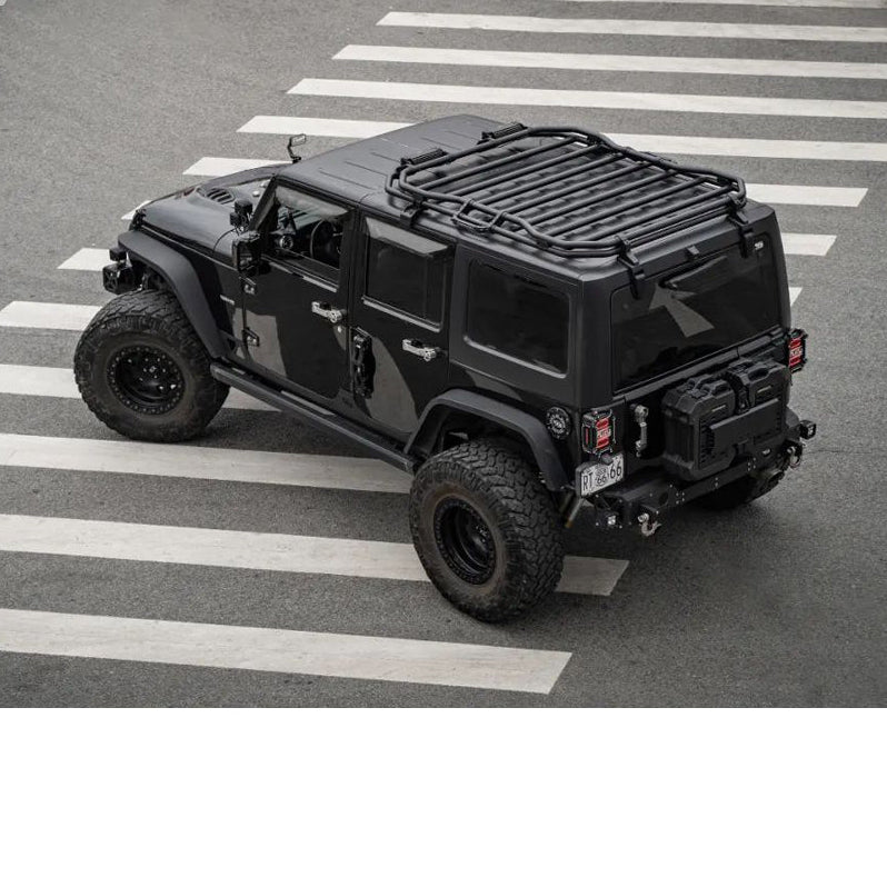 Awaken Series Aluminum Black Roof Rack (18-24 Jeep Wrangler JL)