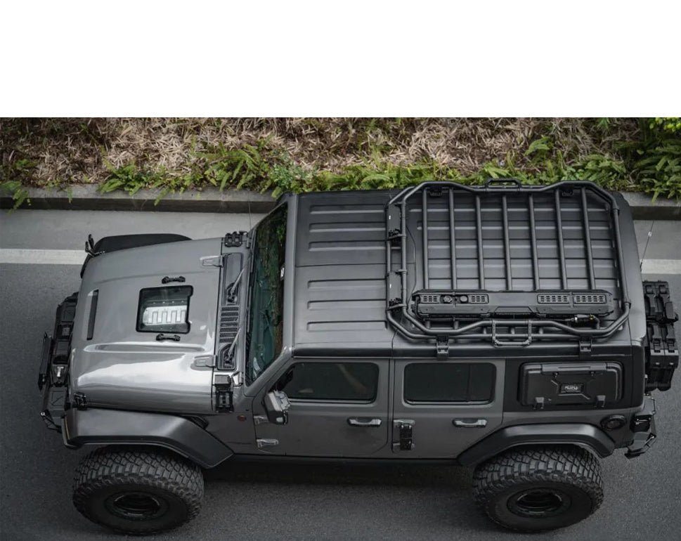 Awaken Series Aluminum Black Roof Rack (18-24 Jeep Wrangler JL)