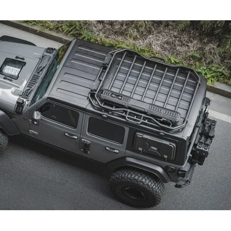 Awaken Series Aluminum Black Roof Rack (18-24 Jeep Wrangler JL)