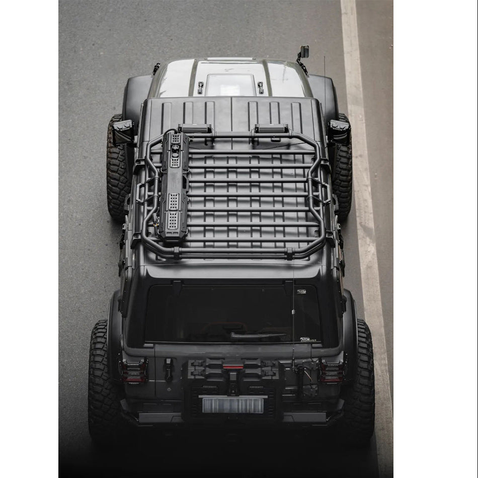 Awaken Series Aluminum Black Roof Rack (18-24 Jeep Wrangler JL)