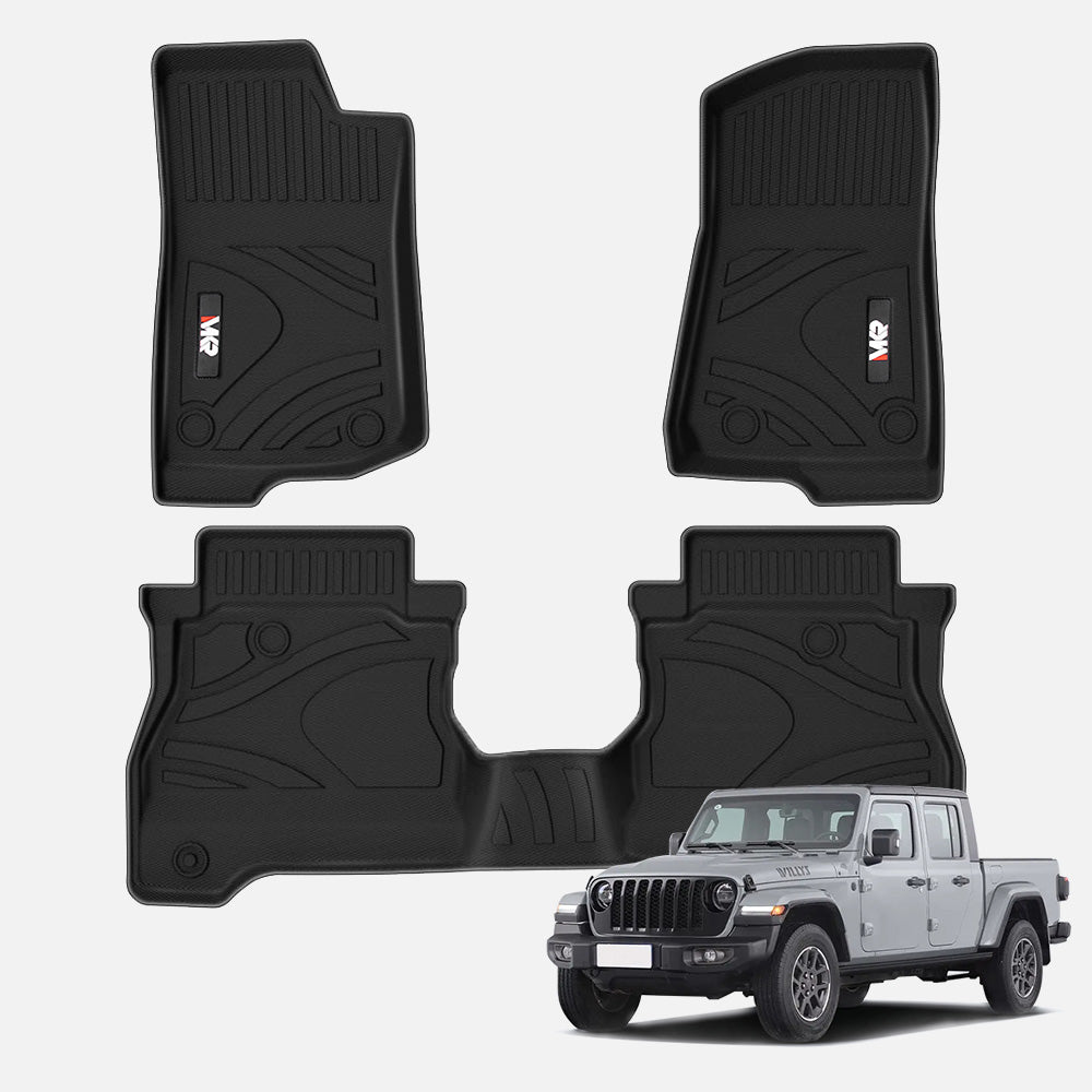 3D TPE Foot Covers All-weather Car Floor Mats (2022-2025 Jeep Wrangler JT)
