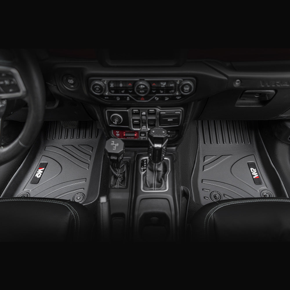 Maiker Offroad 3PCS Non-Slip Waterproof Durable TPE ECO Car Floor Mats (Jeep Wrangler 18-24 JL, Not for 2 Door and JL Unlimited Models))