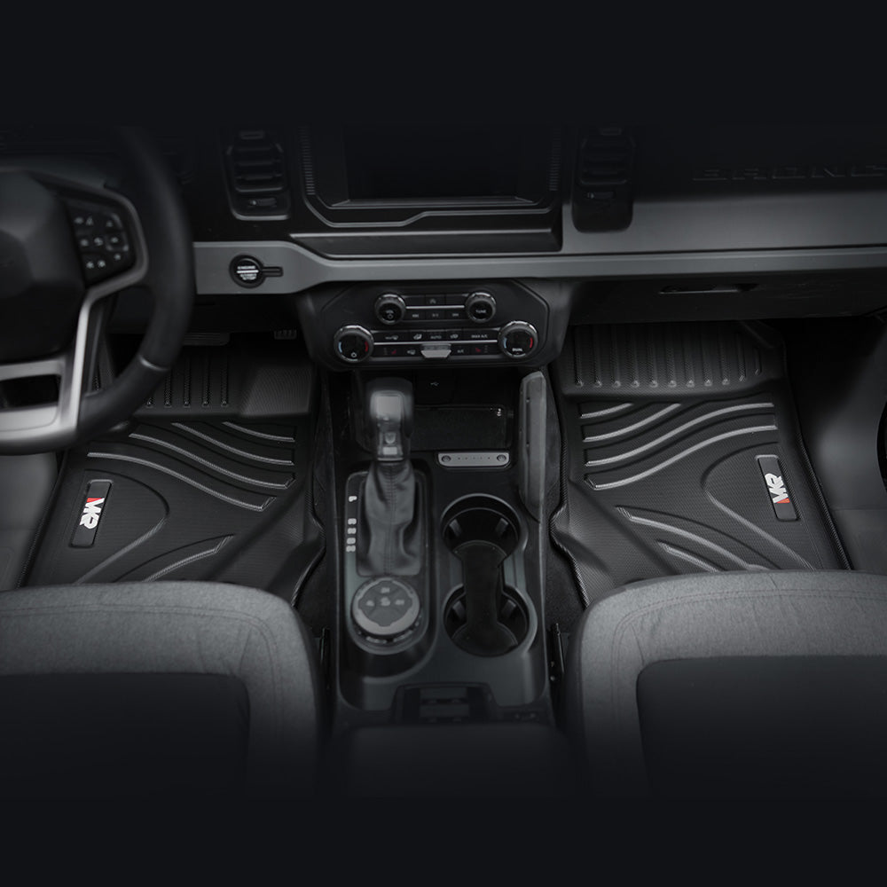 3D TPE All-Weather Floor Mats (2021-2023 Ford Bronco, Not fit 2 doors version)
