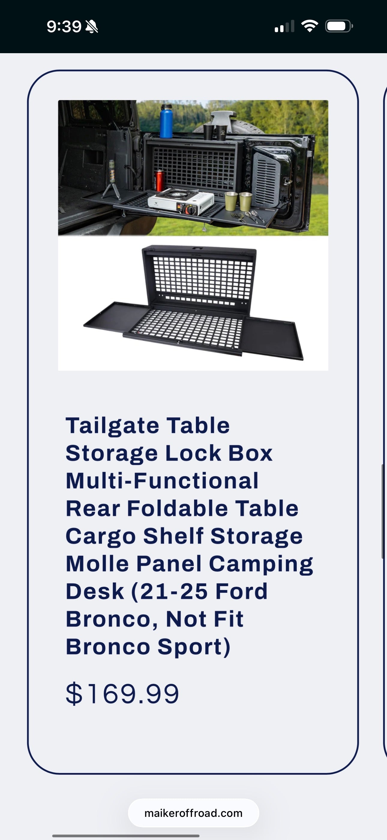 Screw parts-Tailgate TableStorage Lock BoxMulti-FunctionalRear Foldable TableCargo Shelf Storage Molle Panel CampingDesk(21-25 FordBronco,Not FitBronco Sport)