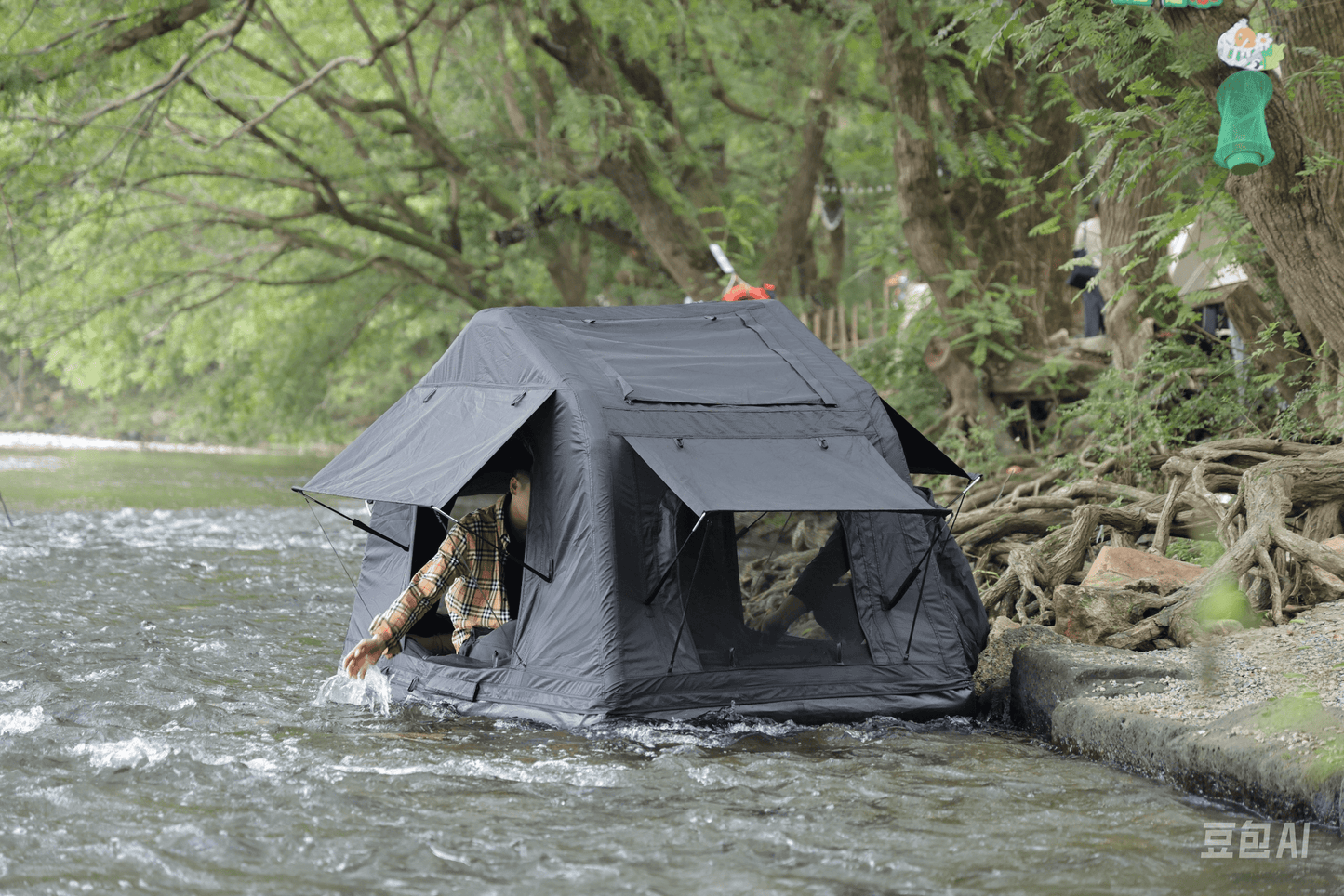 3 in 1 Multifunctional Rooftop Overland Water Camping Inflatable Waterproof Tent With Ladder (SUVS / Jeep / Bronco / Trucks)