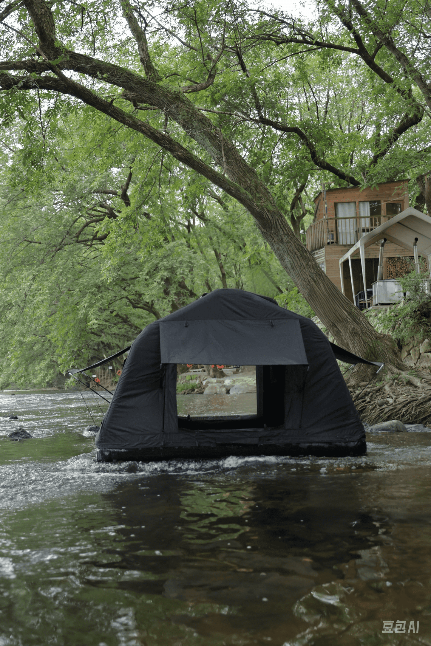 3 in 1 Multifunctional Rooftop Overland Water Camping Inflatable Waterproof Tent With Ladder (SUVS / Jeep / Bronco / Trucks)