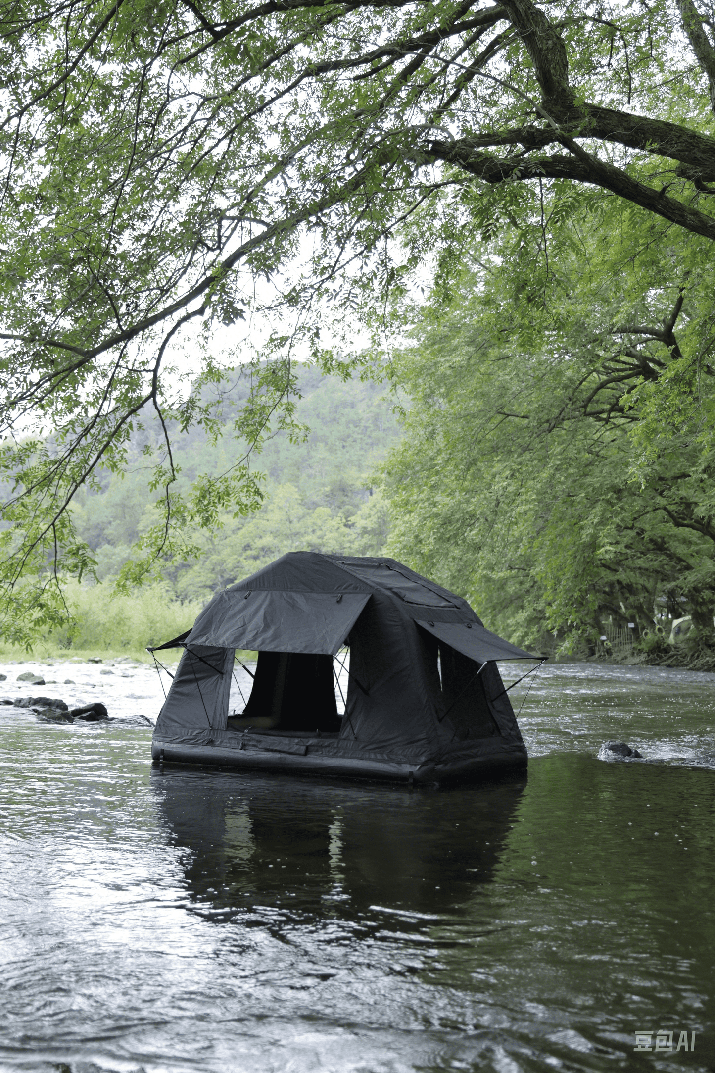 3 in 1 Multifunctional Rooftop Overland Water Camping Inflatable Waterproof Tent With Ladder (SUVS / Jeep / Bronco / Trucks)