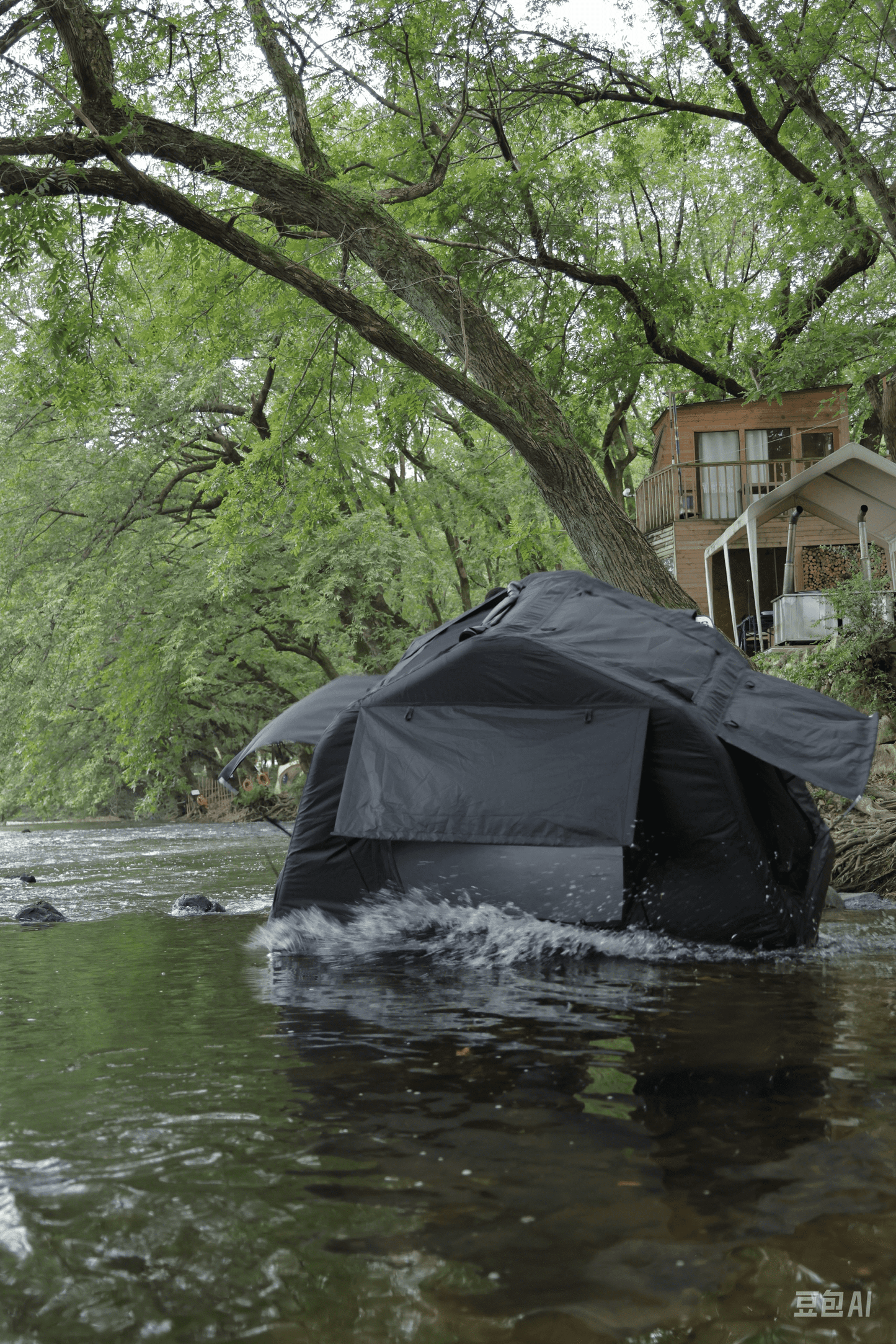 3 in 1 Multifunctional Rooftop Overland Water Camping Inflatable Waterproof Tent With Ladder (SUVS / Jeep / Bronco / Trucks)