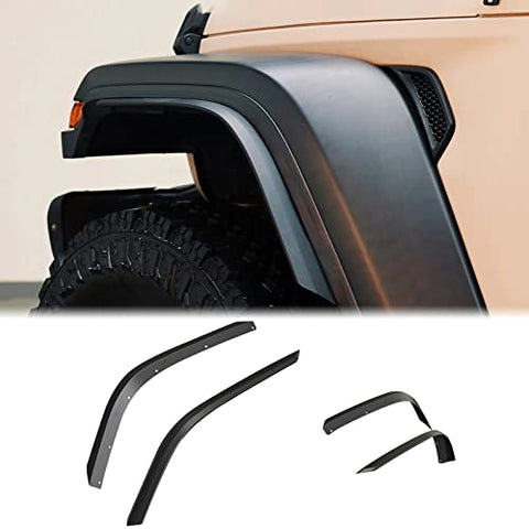 MAIKER Front & Rear Fender Flares Compatible with 2018-2021 JL & JLU Unlimited 4XE 4 Doors, Off-Road Wheel Flares Liner 4 PCS(Not Fit High Clearance Fender Flares)