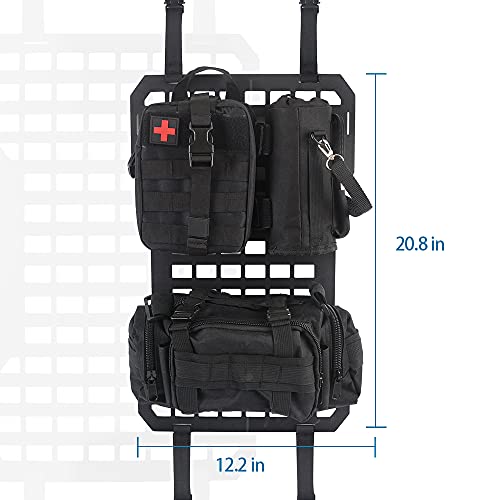 Two sets Tactical Rigid Molle Aluminum Insert Panel with Multifunctional  Storage Bag,Medical First Aid Utility Pouch,Water Cup Bag Modular Platform