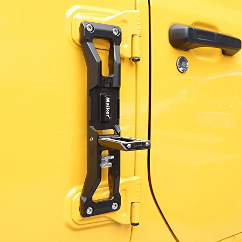 Door Hinge Step Aluminum Alloy Folding Foot Peg with Bottle Opener (07-23 Jeep Wrangler JK JKU JL JLU)