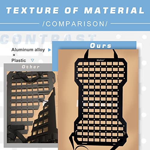 Tactical Rigid Molle Insert Panels for Vehicles Car Seat Back Organizer Rifle Gun Rack Tactical Modular Storage Platform (2pcs, 21.6" H x 13" W)