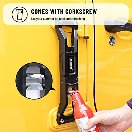 Door Hinge Step Aluminum Alloy Folding Foot Peg with Bottle Opener (07-23 Jeep Wrangler JK JKU JL JLU)
