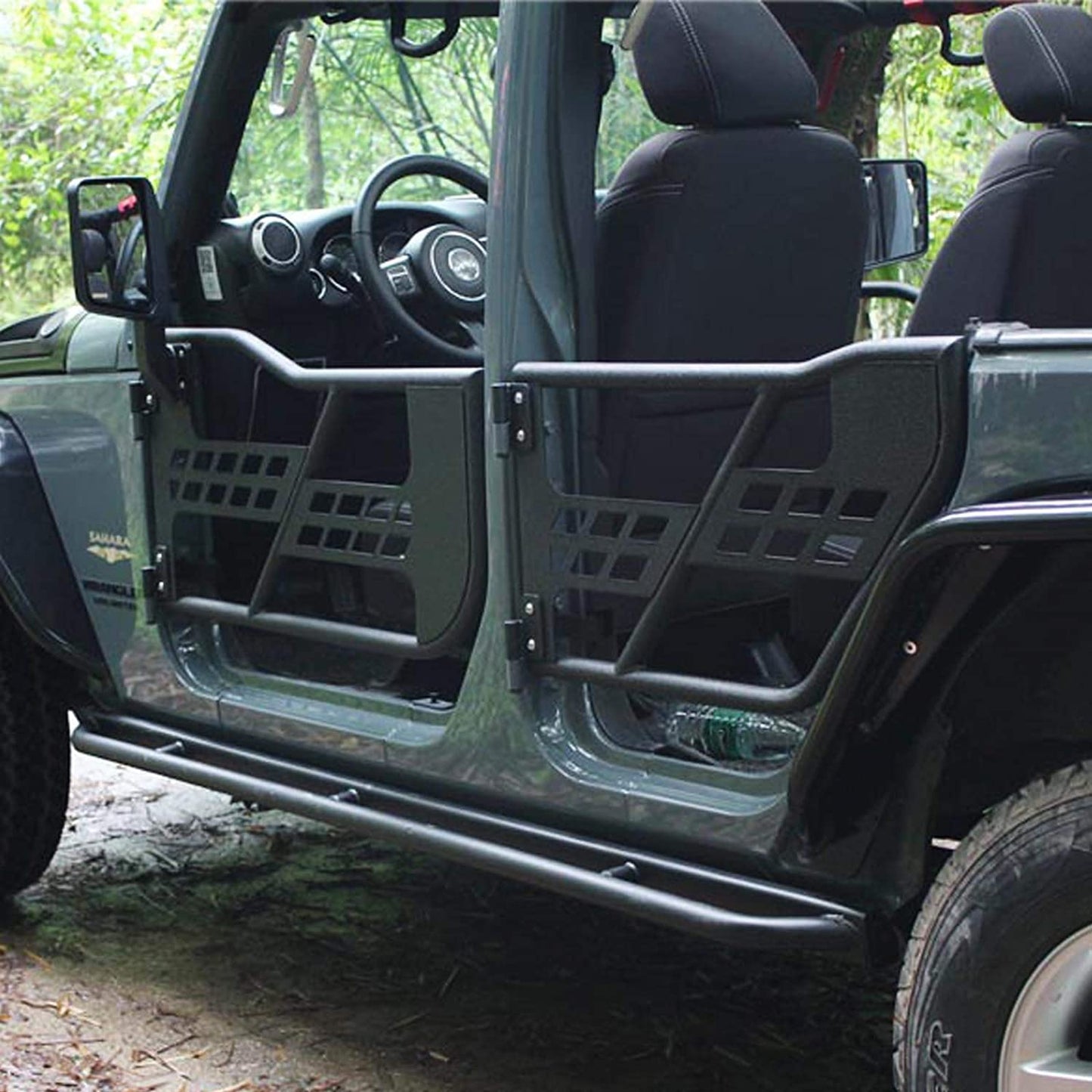 Steel Tubular Doors with Mirror for / 4 Pack (07-18 Wrangler JK Unlimited 4 Door)