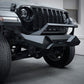 X Style Front Bumper with Winch Plate Compatible with Wrangler JK (2007-2018) Heavy Duty Black Textured Manganese Steel Construction