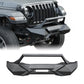 X Style Front Bumper with Winch Plate Compatible with Wrangler JK (2007-2018) Heavy Duty Black Textured Manganese Steel Construction