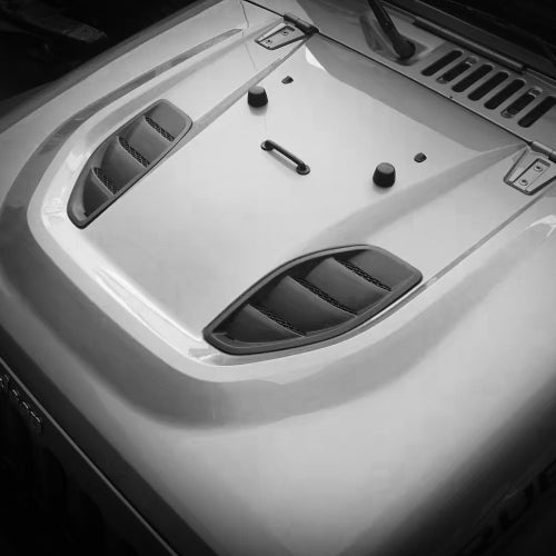 Vented Heat Dispersion Hood for Jeep Wrangler JK JKU 2007-2017, 10th Anniversary Edition Metal Replacement Hoods Accessory Black