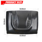 Vented Heat Dispersion Hood for Jeep Wrangler JK JKU 2007-2017, 10th Anniversary Edition Metal Replacement Hoods Accessory Black