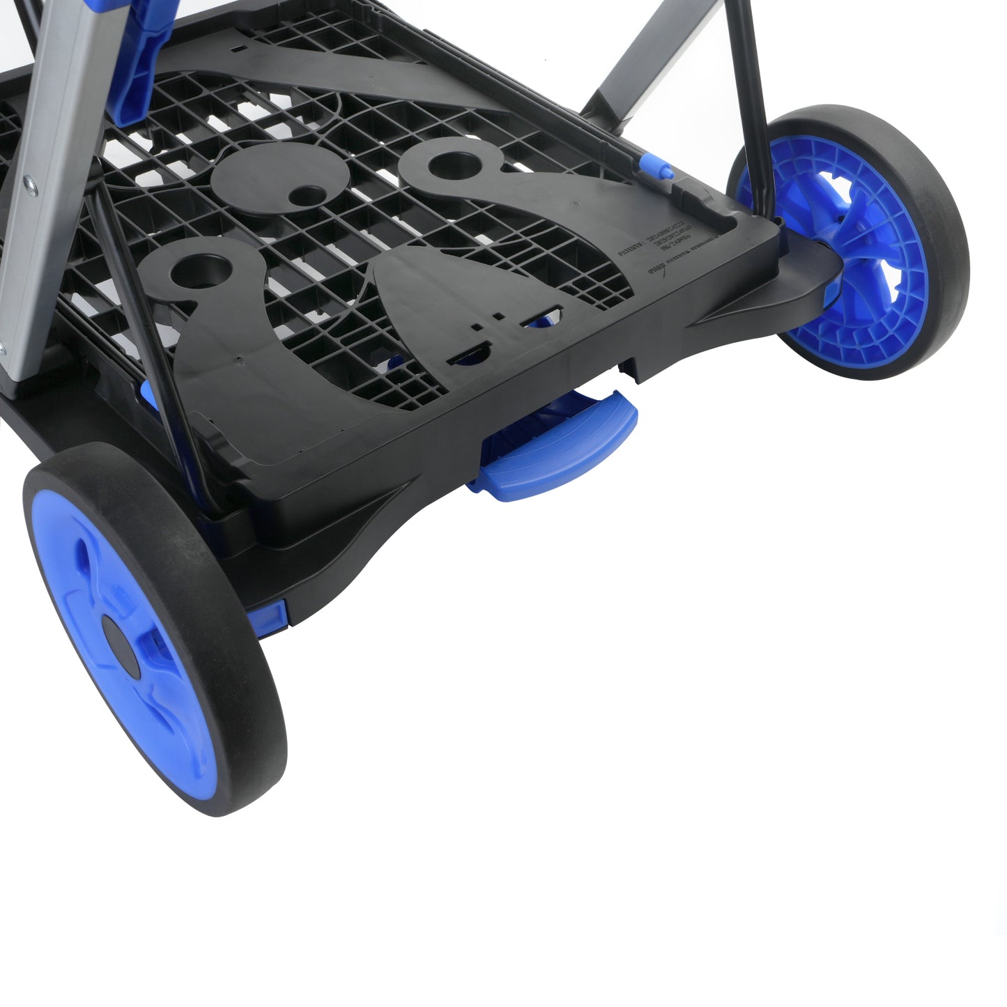 2-Tier Folding Cart Multi Use Functional Collapsible carts Shopping Trolley with Wheels Shopping Cart with Storage Crate Utility Cart for Groceries Warehouse Supermarket