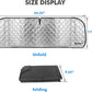 6-Layer Windshield Sun Shade Compatible with 2007-2018 Jeep Wrangler JK 2018-2025 Jeep Wrangler JL JLU & 2020-2025 Gladiator JT, Heat Shield Sun Visor for UV Ray, Foldable Windshield Cover Sun Shade with Storage Bag