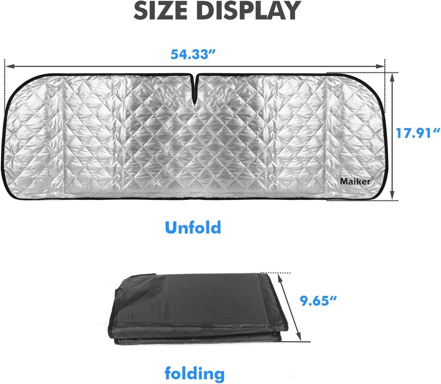 6-Layer Windshield Sun Shade Compatible with 2007-2018 Jeep Wrangler JK 2018-2025 Jeep Wrangler JL JLU & 2020-2025 Gladiator JT, Heat Shield Sun Visor for UV Ray, Foldable Windshield Cover Sun Shade with Storage Bag