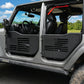 Tube Door Half Doors Tubular Doors US Flag Style with Mirror for 2007-2018 Jeep Wrangler JK JKU 4 Door Off-Road Steel Doors for Summer Trail Adventure（4 Doors)