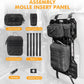 Rigid Molle Panels For Vehicles Truck Mount Rack Panel Tactical Seat Back Organizer with 2 Organizer Storage Bag, 1 Multi-tool Pliers, 1 Flashlight and 5 Fastening Tape
