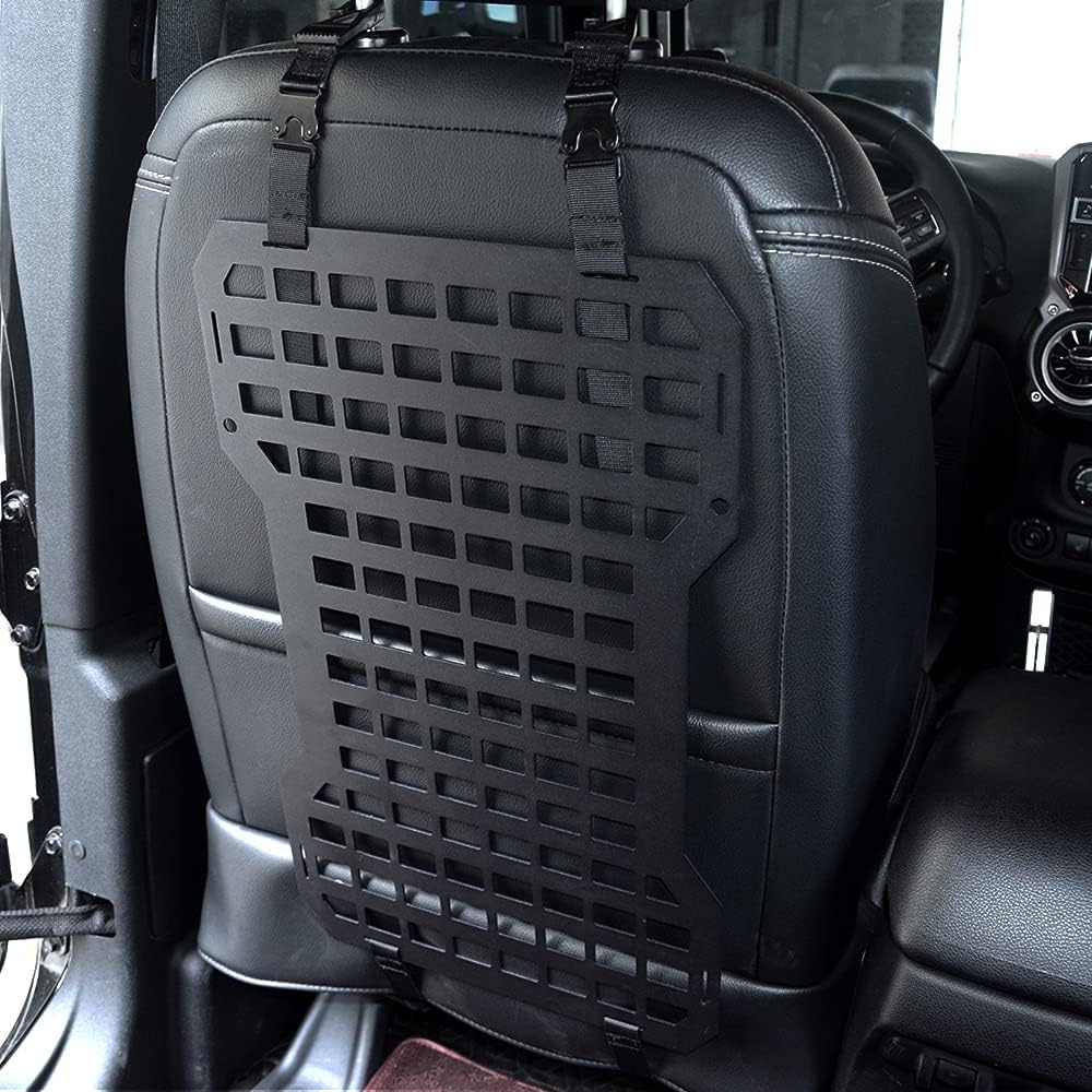 2PCS Tactical Rigid MOLLE Panel Car Vehicle Seat Back Organizer with 3 Storage Bag
